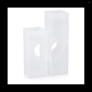 Candle Holders Love Heart Splicing Candlestick Silicone Mold Cement Holder Container Plaster Cup Crystal Epoxy Resin