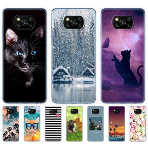 Per Xiaomi Poco X3 Custodia NFC Silicone TPU Cover posteriore morbida per telefono POCO Pro X 3 PocoX3 6.67 '' Global POCOPHONE