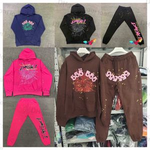 Felpe con cappuccio da uomo Felpe con cappuccio New Sky Blue Sp5der Uomo Donna 1 1 Felpa con cappuccio Hip Hop Young Thug Spider World Wide 555555 Felpe con stampa Pullover Asian S-XL