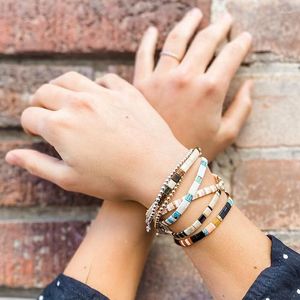 Strand YUOKIAA Trendy Bracelet Miyuki Tila Bracelets Women 2023 Glass Beads Jewelry Boho Summer Beach Pulseras Ladies Armband Gift