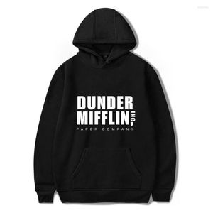 Felpe con cappuccio da uomo The Office TV Show Dunder Mifflin Uomo Donna Pullover a maniche lunghe Felpe autunno inverno Comoda felpa con cappuccio in cotone