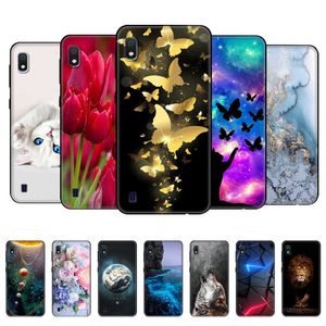 Dla Samsung A10 Case Soft Silicon Tylna okładka telefonu Galaxy Galaxya10 A 10 SM-A105F A105 A105F Black TPU Case