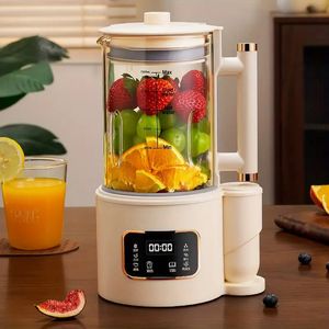 Um quebra-paredes baixo que pode fazer um smoothie e um copo de vidro com alto teor de boro para aquecimento doméstico, máquina automática de leite de soja pequena, máquina de suplemento alimentar,