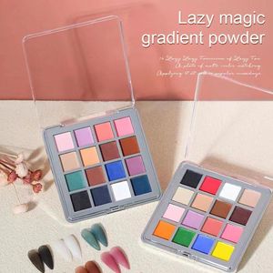 Unha Glitter Conjunto de 16 cores Gradiente Sólido Pó Pigmento Pó Gel Polonês Arte Vernizes DIY Manicure Dicas de Decoração 230715