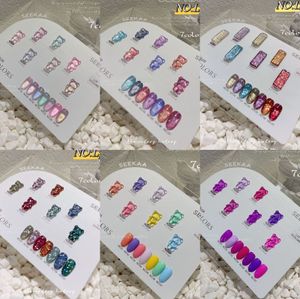 Nail Polish 7Color Translucent Glass Bottle Milky Jelly White Gel Nail Polish White Color UV Led Gel Varnish For Manicure Nail Art Base Top 230715