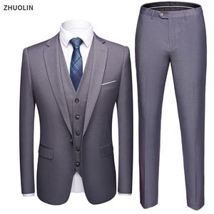 Suits Men Suits Men Set Wedding 3 sztuki Elegancki 2 garnitur Luksusowy pełny płaszcz Spodnie Projekt Najnowsze kamizelki 2023 Slim Fit Jacket Spodni 2307715