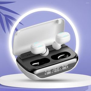 Fone de ouvido Touch Control In Ear Headset Sweatproof Sport Headsets Display Digital Redução de Ruído Compatível com Bluetooth 5.3