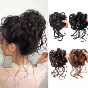 wholesale Claw clip bud Ball head female nature fluffy nagasu Contract out Wig cover High ponytail cocktail Wig loop barrette Curly hair Synthetic Wigs