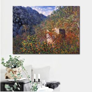 Canvas Art The Valley of Sasso Blue Effect Claude Monet Painting Handmade Oil Reproduction High Quality