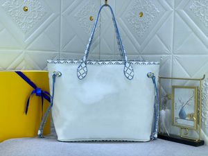 Tasarımcı Kadın Tote M22980 Lady Luxury Monogramlar Omuz Çantaları Kontrol Edilmiş tutamak el çantası Zip Cep Tati Çanta Çantası Sırt Çantası Suluboya Çiçek Kümesi