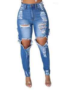 Women's Jeans Streetwear Summer Woman Pant Denim Female Trouser Blue For Women Ripped