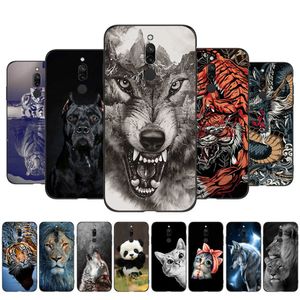 För Xiaomi Redmi 8 fall telefon bakåt omslag stötfångare Hongmi skalväska redmi8 svart tpu lion varg tiger drake