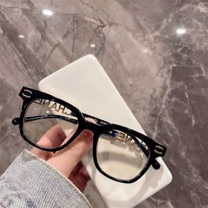 Sunglasses 2023 New High Quality Small fragrant eyeglass 0748 square large frame plate for myopia can be matched with glassesT