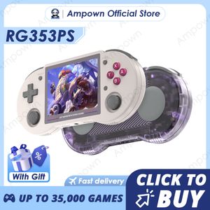 Jogadores de jogos portáteis ANBERNIC RG353PS Console de jogos retrô Tela IPS de 3,5 polegadas O console de videogame suporta Wifi Controlador sem fio embutido 35000 jogos 230715