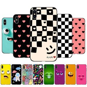 For Iphone X XS XR Case Soft Silicon Cover On Xs Max Coque Bumper Phone Back Cover Black Tpu Case Cute Funy