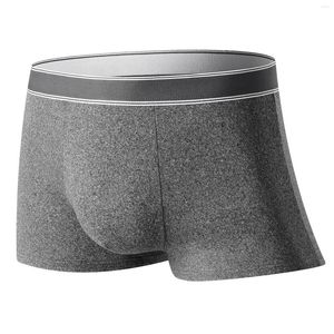 Cueca boxer de cor sólida masculina cintura alta superdimensionada roupa íntima solta respirável confortável calcinha íntima esportiva fantasia de empregada doméstica