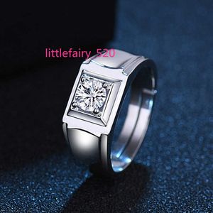 Лента Rings Luxury Man Diamond Ring 925 стерлинговой кусочек мужски Moissanite кольца мужчин обручальные кольца