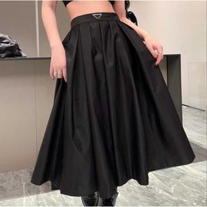 Designer womens dress fashion re-nylon Casual Dresses summer super large skirt show thin pants party black Size S-L