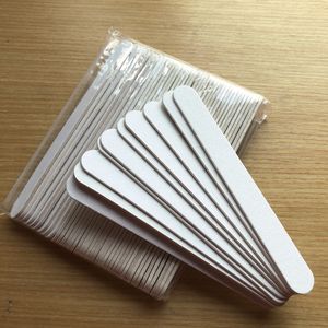 Nail Files 100 pcs white wooden nail file 100/180 wood emery board nail file manicure tool 230715