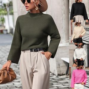 Damskie swetry panie okrągły szyję długie rękaw Swet Sweter Modna luźna czwarta kwarta zamka pullover kobiety i bluza dla