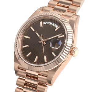 الرجال يشاهدون الرفاهية 3235 الحركة التلقائية 228235 40mm 18K Rose Rose Gold Motif Dial