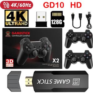 Portable Game Players Video Game Console 4K 40000 Games 128GB Retro Games Game Stick for PS1/GBA Boy Christmas Gift 2.4G Double Wireless Controller 230715