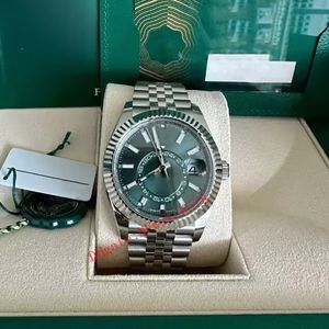 MENNS Titta på 42mm Sapphire 336934 Watches 904L Bands Mint Green Cal3235 DJ Movement Mechanical Automatic Men's Wristwatches Original Box