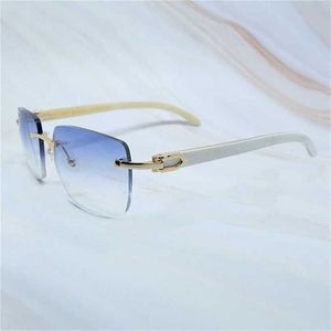 Big Square Brand Designer Men Carter Women Women Bambalo Horn Glasses Vintage Occhiali da sole Eyewearkajia Nuovo