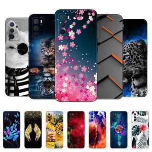 OPPO A16 CASE A16S için 6.52 inç Geri Telefon Kapağı Oppoa16 Oppoa16s A 16 s Silikon Yumuşak Tampon Siyah TPU Kılıf