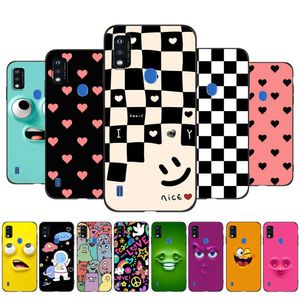 Case For ZTE Blade A51 Case Phone Back Cover Black Tpu Cute Funy