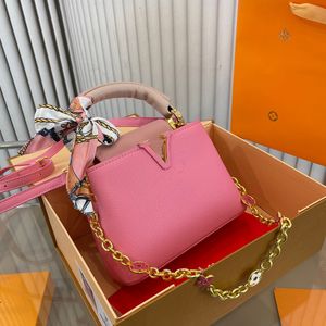 Frau Capucines BB Handtaschen Taurillon Lederhandtasche Designer Umhängetasche mit verstellbarem Riemen