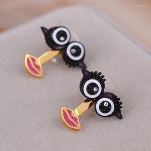 Stud Earrings European And American Jewelry Wholesale Enamel Glaze Eyes Eye Bubbles Lip Back Hanging