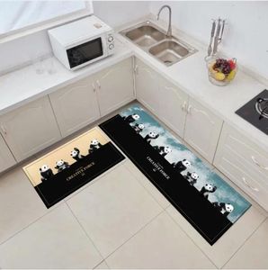 Europe Style Kitchen Floor Mats Washable Kitchen Rugs Anti Slip Bathroom Bath Carpet Home Decor Mat for Bedroom Living Room