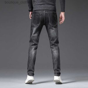 Designer Summer Jeans For Men LVJia Spring/Summer Nya jeans Herrkläder Europeiska Elastiska smala Fit Small Straight Sleeve Seasonal Denim Pants