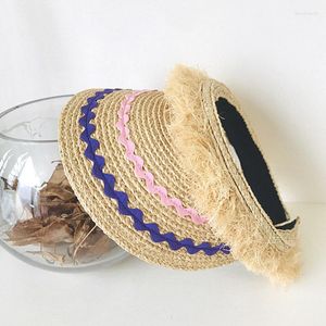 Wide Brim Hats Free Size Panama Women Straw Hat Empty Top 2023 Women's Summer Sun Protection Outdoor Sports Fishing Beach Chapeau