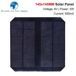 Batteries TZT 6V 550mA 33W Solar Panel Polycrystalline 145145MM Mini Sunpower System DIY for Battery Cell Phone Charger 230715