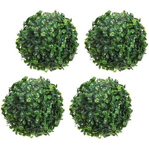 Artificial Grass Topiary Ball Plants Hanging Plants Wedding Decor Front Porch Decorative Balls 4Pcs Flowers & Wreaths215M