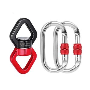 Climbing Ropes 30KN Rope Swing Swivel Hook Carabiners Rotational Hanger for Aerial Yoga Hammock Chair Rock Dance 230717