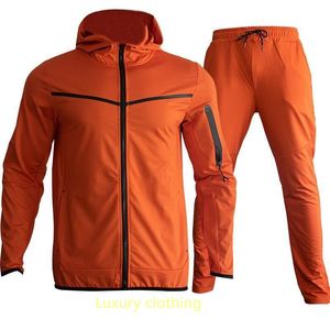 Tracksuit Men's Nake Tech Spring Track Suits Hoodie Europe American Basketball Football Rugby Tvådelar med kvinnors långa ärm Hoodie Jacketbyxor M-3XL