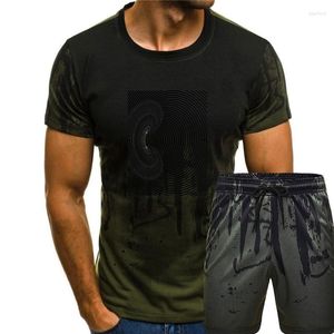 Erkeklerin Tracksits Mens T-Shirt Optik İllüzyon Uzaylı Yüz Hugger Erkekler T Shirt