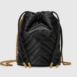 Shoulder Bag Marmont Bags Designer Women Leather Crossbody Purse Fashion Messengerbag Vintage Handbag Black Bucket Bag