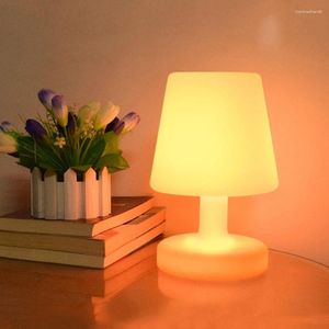 Lampy stołowe beaiaidi RGB zmienna lampa z zdalnie nowoczesne biurko przenośne Portable Bedside Restaurant Bar Atmosphere Night Light
