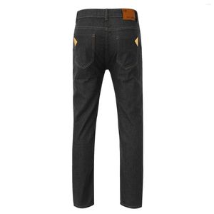 Erkek pantolon erkek jean kesim düz fit erkek moda ince düz bacak pantolon streç artı boyutu rahat pantolon.