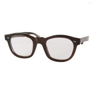 Sunglasses Big Shield Shape 2 Metal Rivets Unique Handmade Natural Brown Stripes Horn Glasses Eyeglasses Eyewear Frame