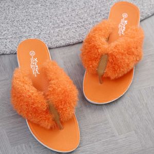 Tofflor kvinnor hem tofflor komfort mode päls glider päls flip flops kvinna inomhusskor platt söta solida kvinnliga hus tofflor l230717