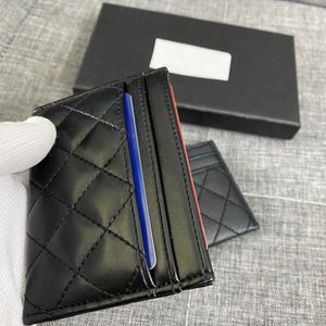 Luxury Designer Caviar Card Holder Wallet Womans Classic äkta lädermynt Purse Mans Key Ring Credit Cards Plånböcker Bag Travel Dokument Passinnehavare