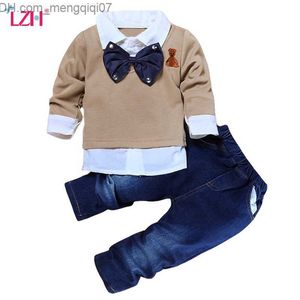 Set di abbigliamento LZH Abbigliamento per bambini 2022 Autunno Inverno Toddler Set di abbigliamento per ragazzi Abbigliamento per bambini 2-7 anni Set di abbigliamento per bambini Z230717