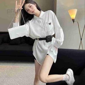 Women's Blouses & Shirts Designer Women Shirt 2023 Spring Autumn One Piece Top Sexy Stand-up Collar Distribute pockets I3N2