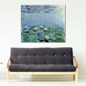 High Quality Claude Monet Oil Painting Reproduction Water Lilies Nympheas Handmade Canvas Art Landscape Home Decor for Bedroom