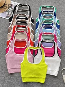 Женские танки Singreiny Summerless Lools List Sexy Top Top Top Women Halter Design Style Fashion Ladies Streetwear Y2K Casual Tank